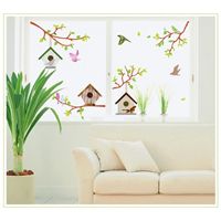 Decal dán kính đẹp hình cây 004