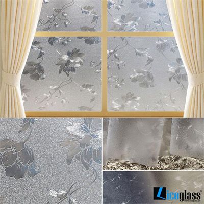 Giấy dán kính đẹp họa tiết hoa lá 003