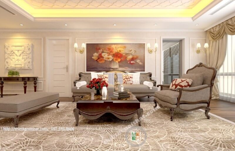Trang trí phòng khách chung cư đẹp với chất liệu gỗ tự nhiên cao cấp Thiết kế chung cư
