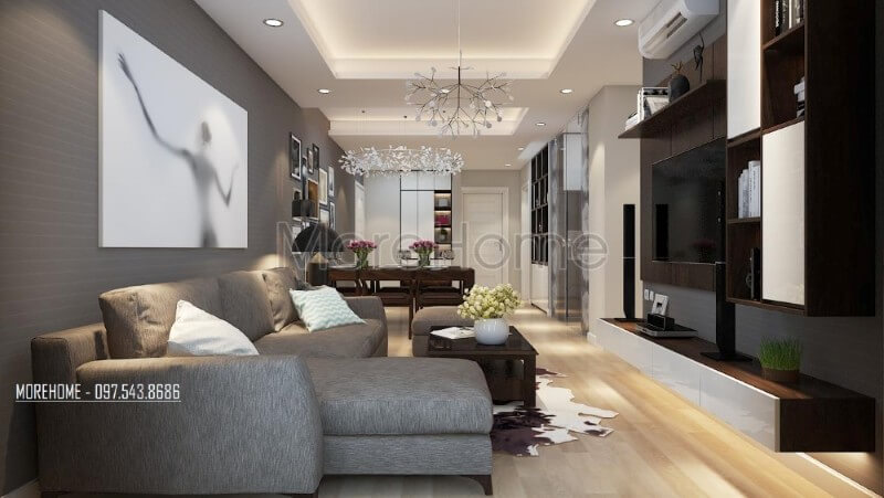 Thiết kế nội thất chung cư Hoàng Mai sang trọng Mẫu nội thất chung cư