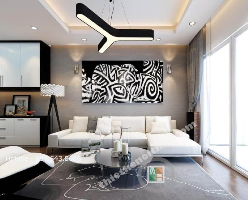 Mẫu tranh treo tường phòng khách chung cư đầy ấn tượng và mới lạ