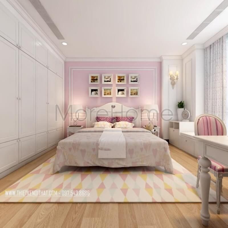 Mẫu tủ quần áo màu trắng được phân chia nhiều ngăn hợp lí thuận tiện hơn trong quá trình sử dụng